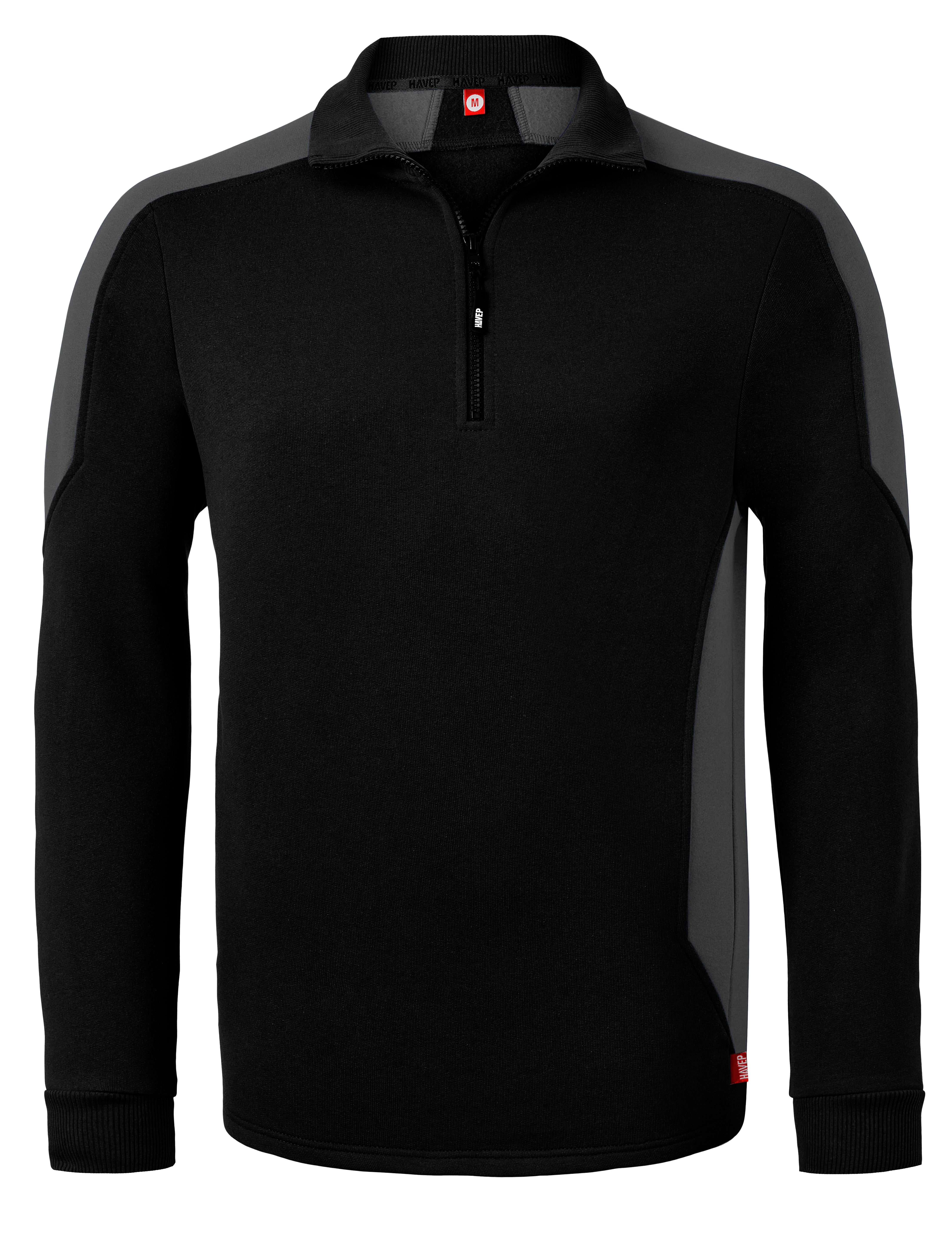 Halfzip Sweater HAVEP® Bicolor - black/charcoal