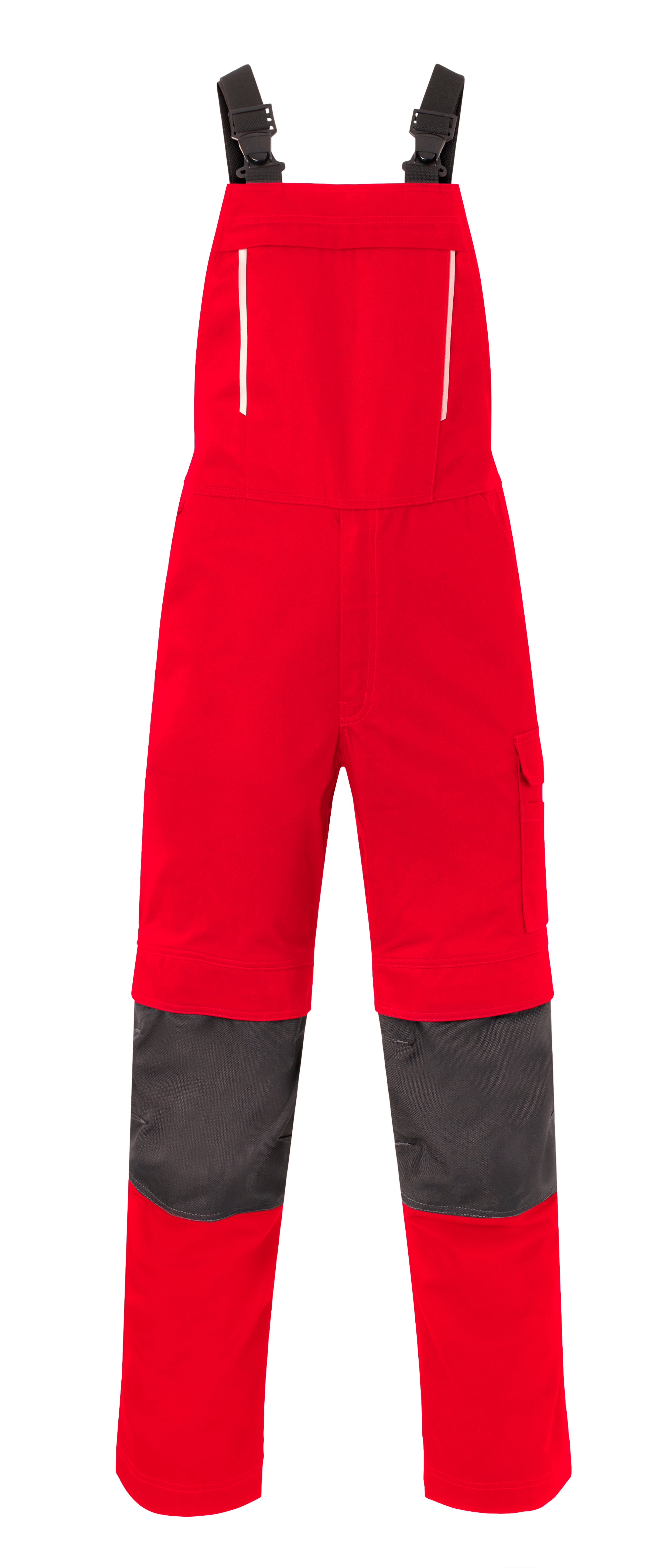 Bib & Brace Kneepocket HAVEP® Shift - red/charcoal