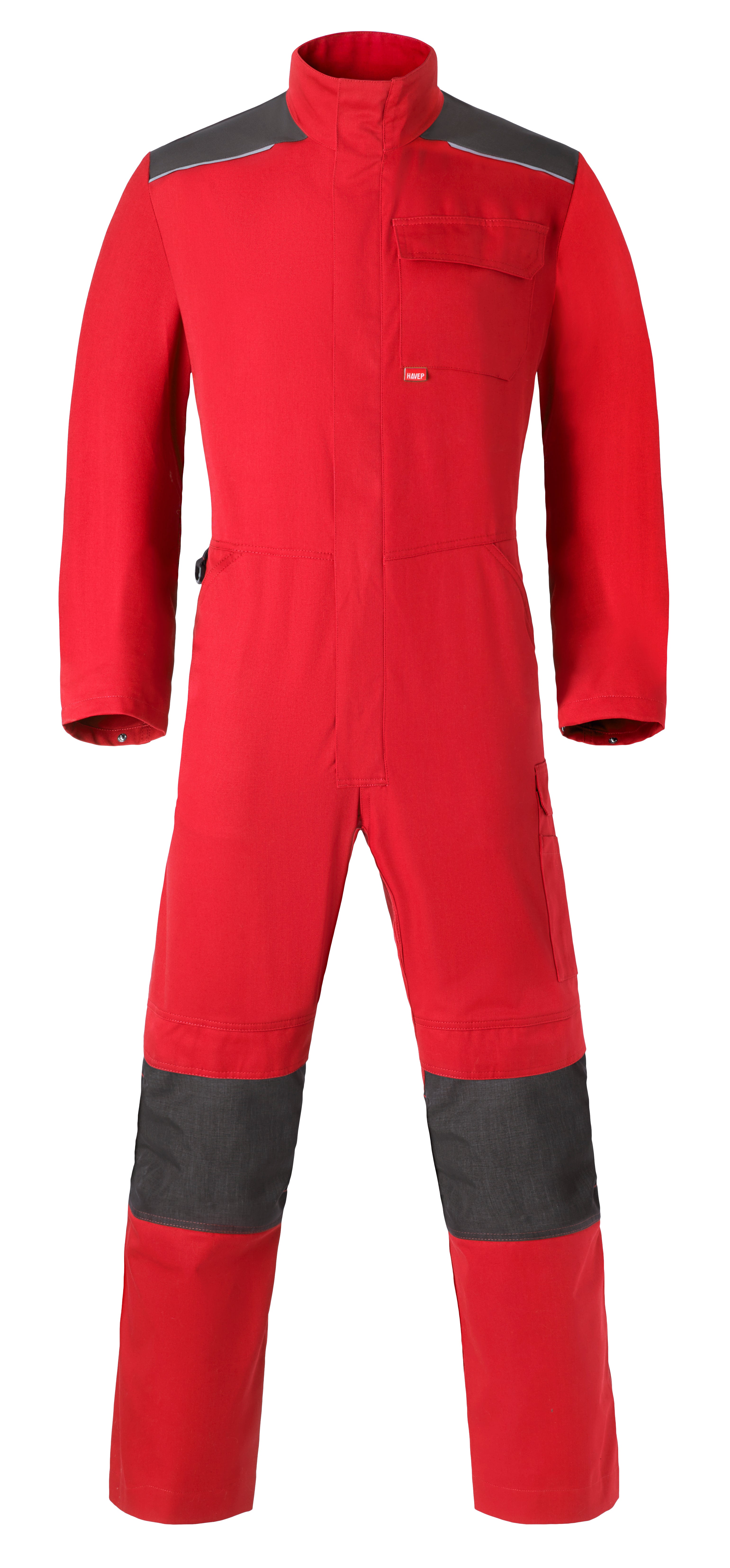 Coverall Kneepocket HAVEP® Shift - red/charcoal