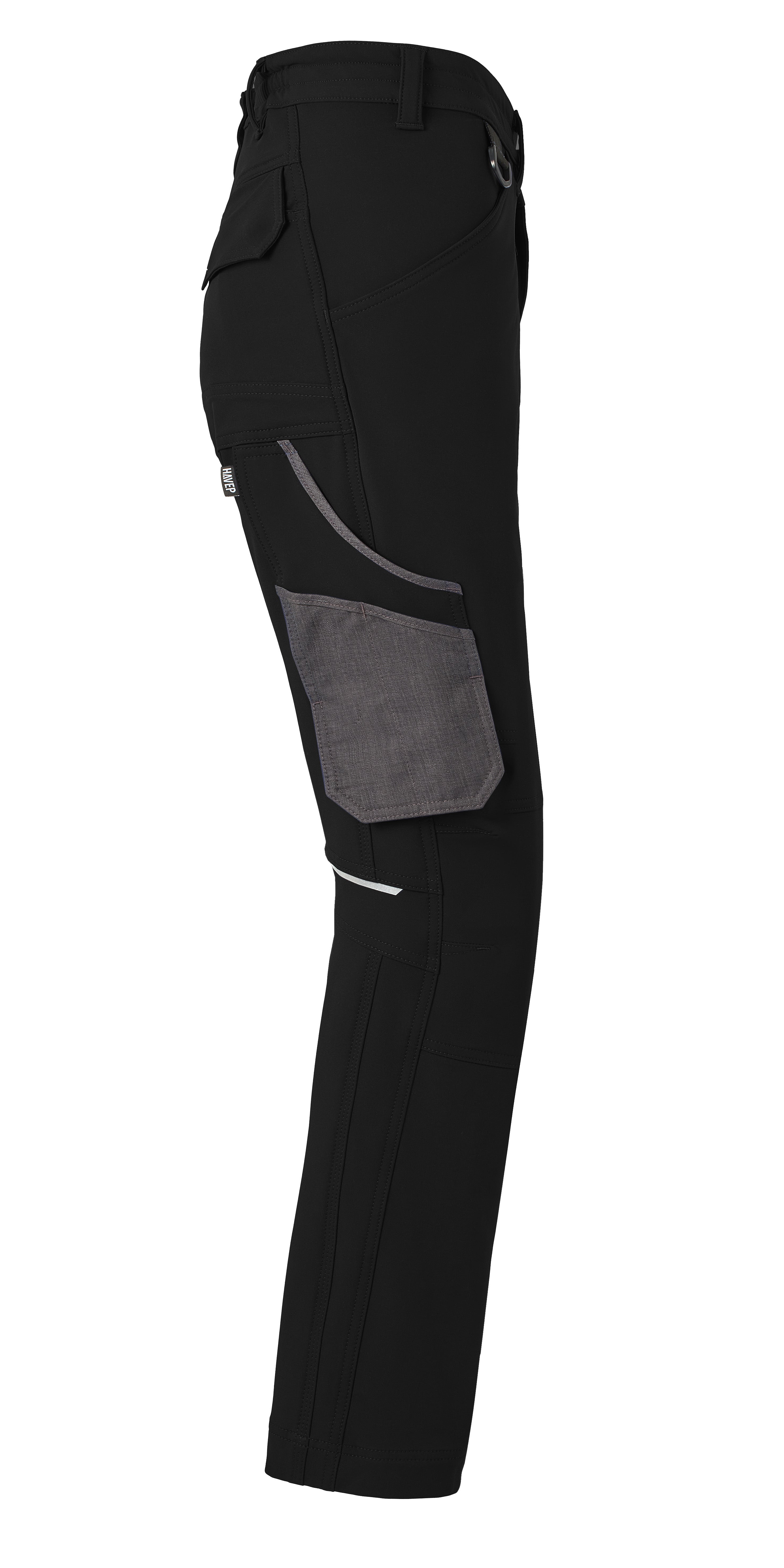 Work Trousers Ladies Stretch HAVEP® Attitude - black/charcoal