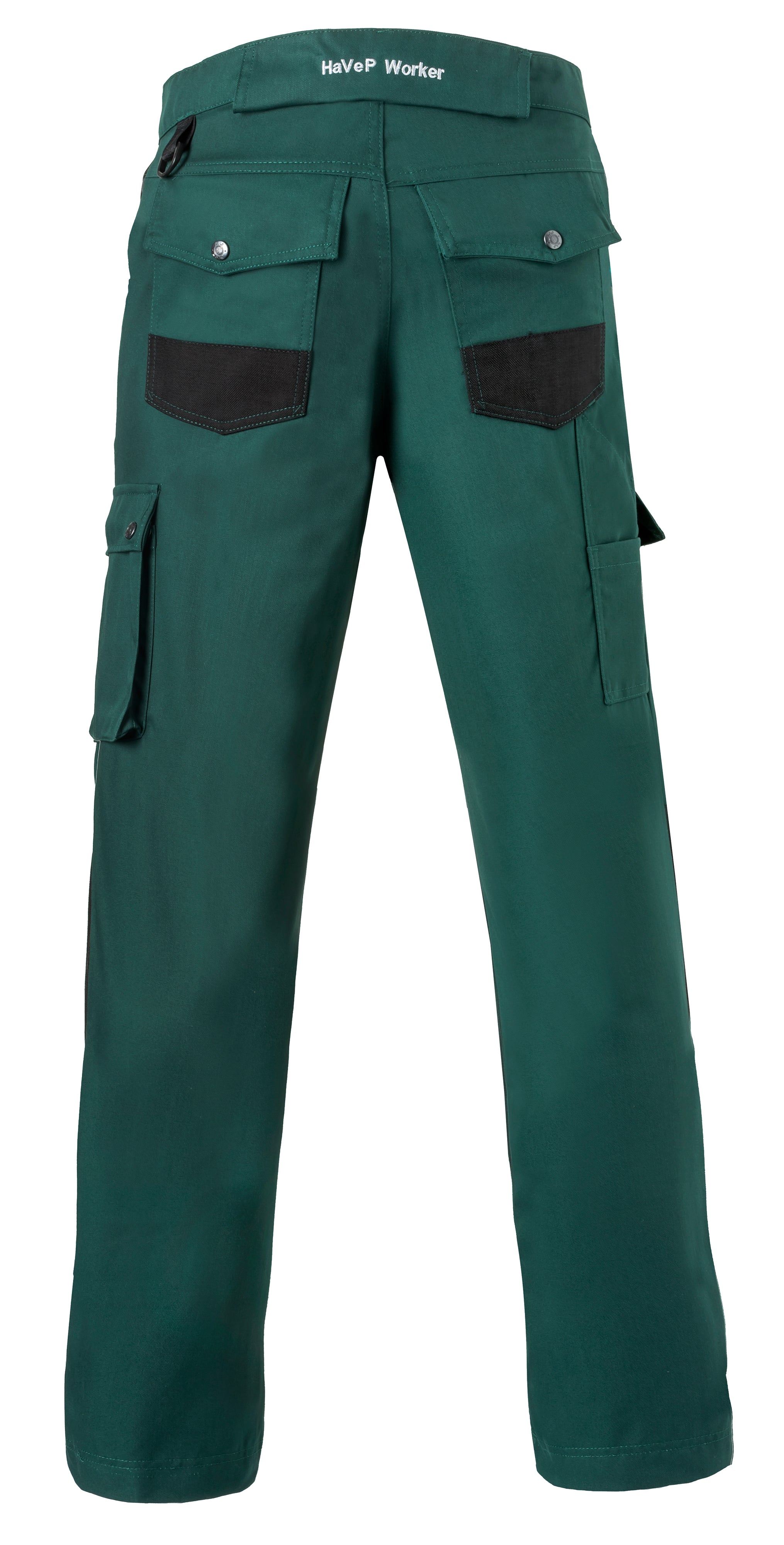 Work Trousers Kneepocket HAVEP® Basic - bottle green/black
