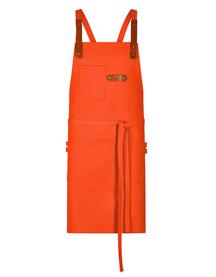 Bib Apron Canvas With Decorative Label L-Shop