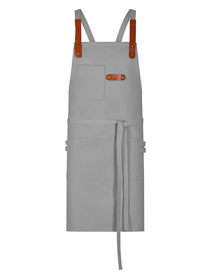 Bib Apron Canvas With Decorative Label L-Shop