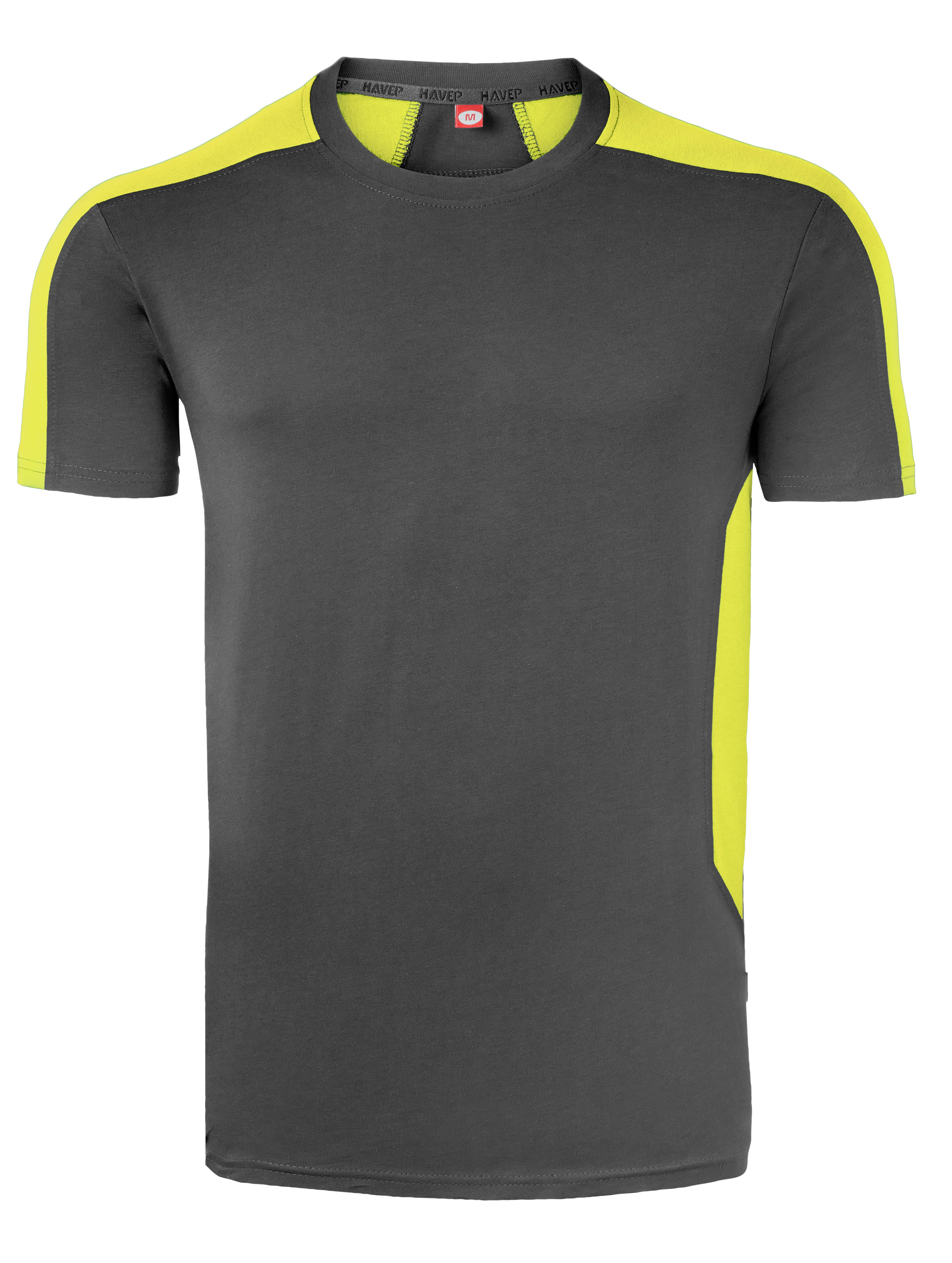 T-Shirt HAVEP® Bicolor - charcoal/high vis yellow