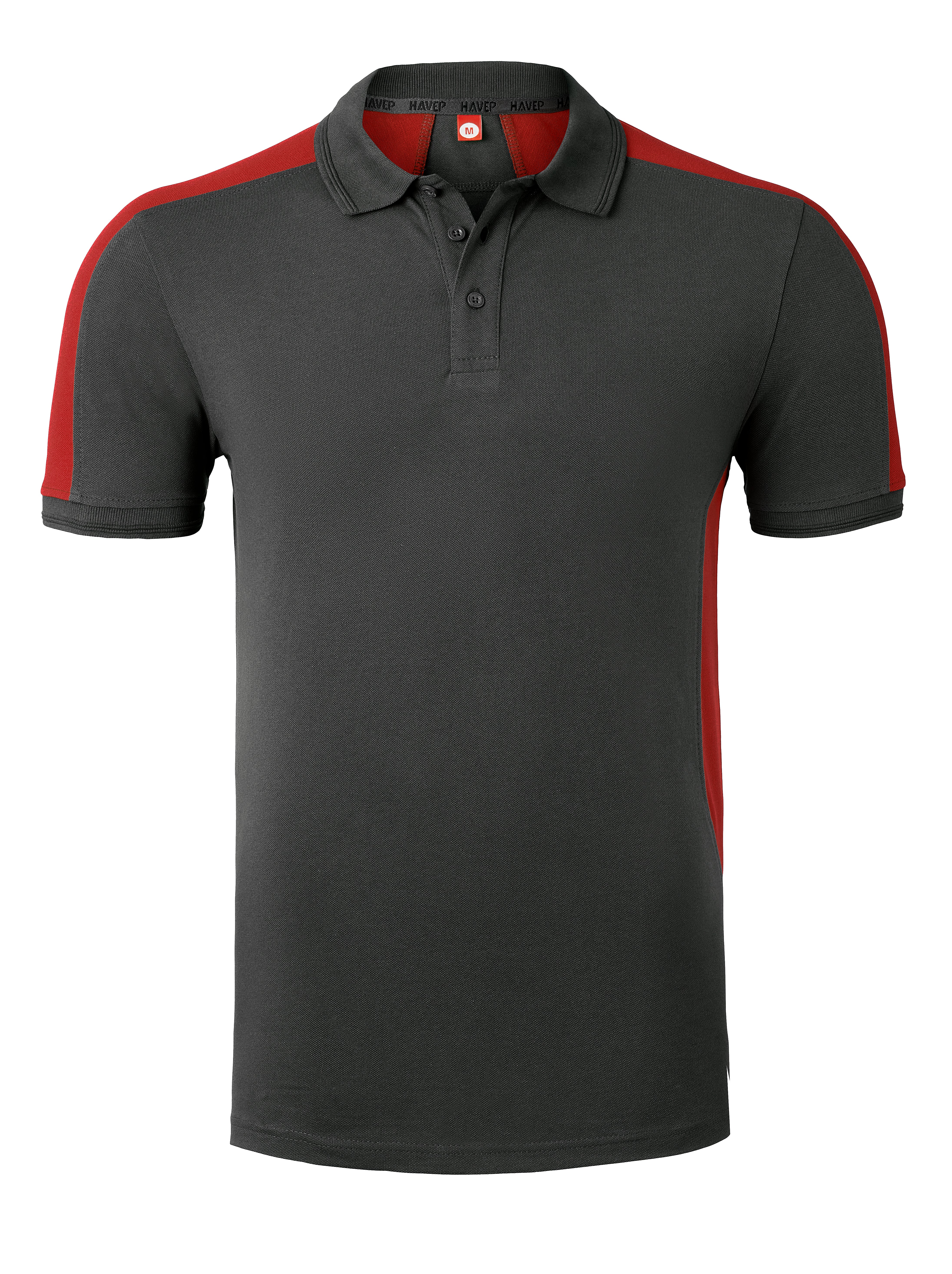 Polo HAVEP® Bicolor - charcoal/red