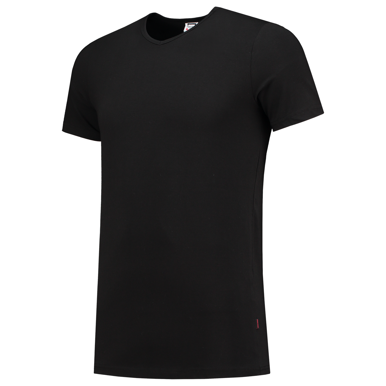 T-shirt Elastane Fitted V Neck
