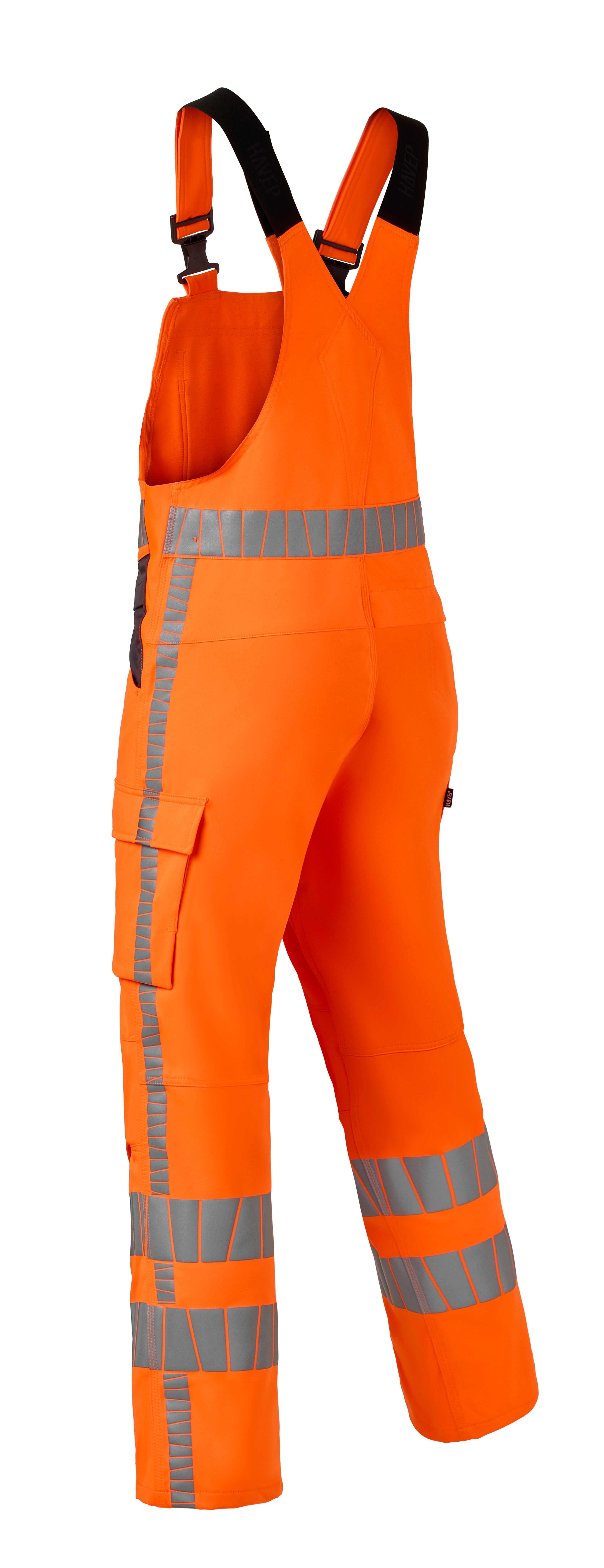 Bib & Brace Stretch HAVEP® RWS+ - high vis orange/charcoal