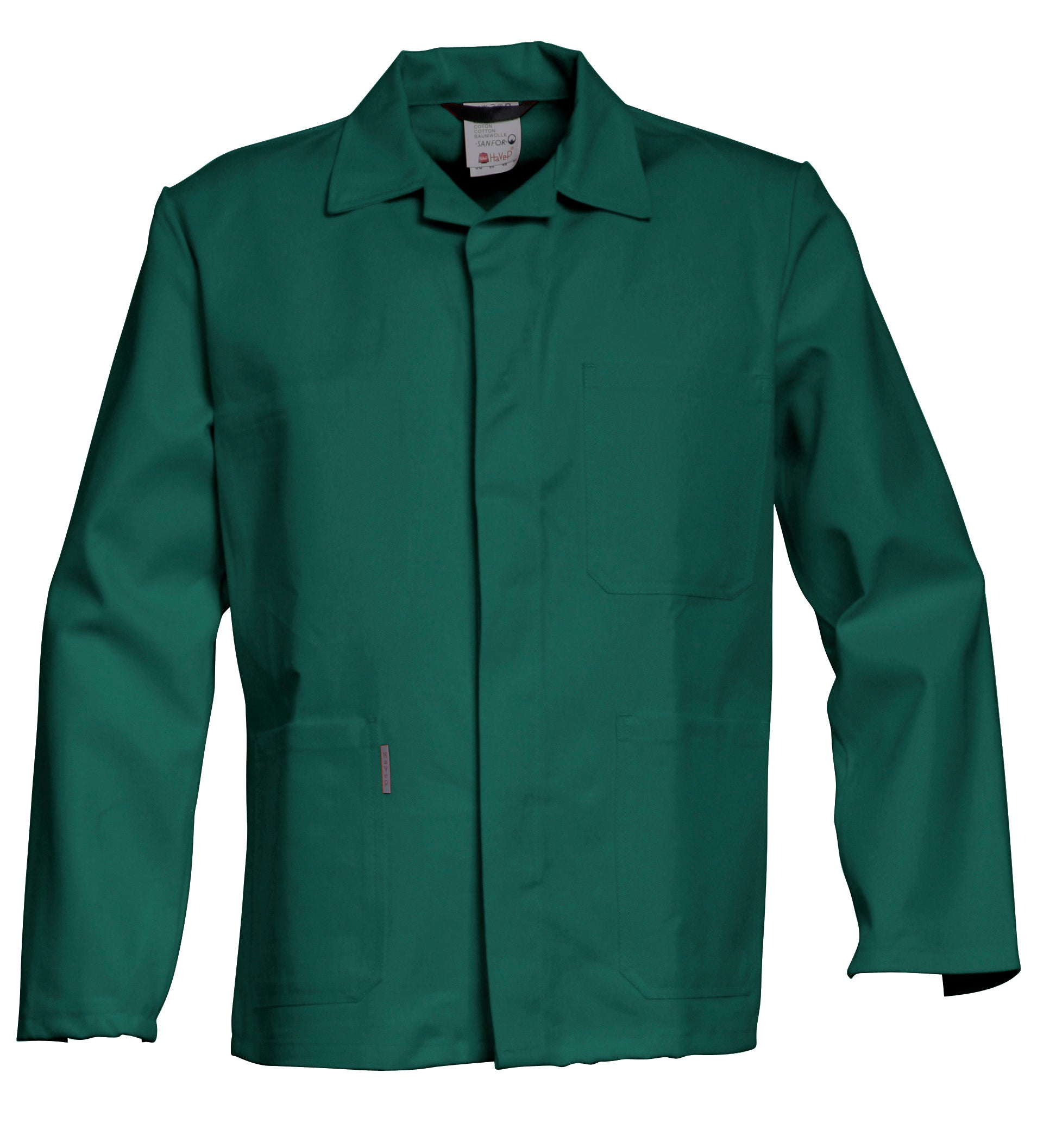 Work Jacket Snap button HAVEP® Basic - bottle green