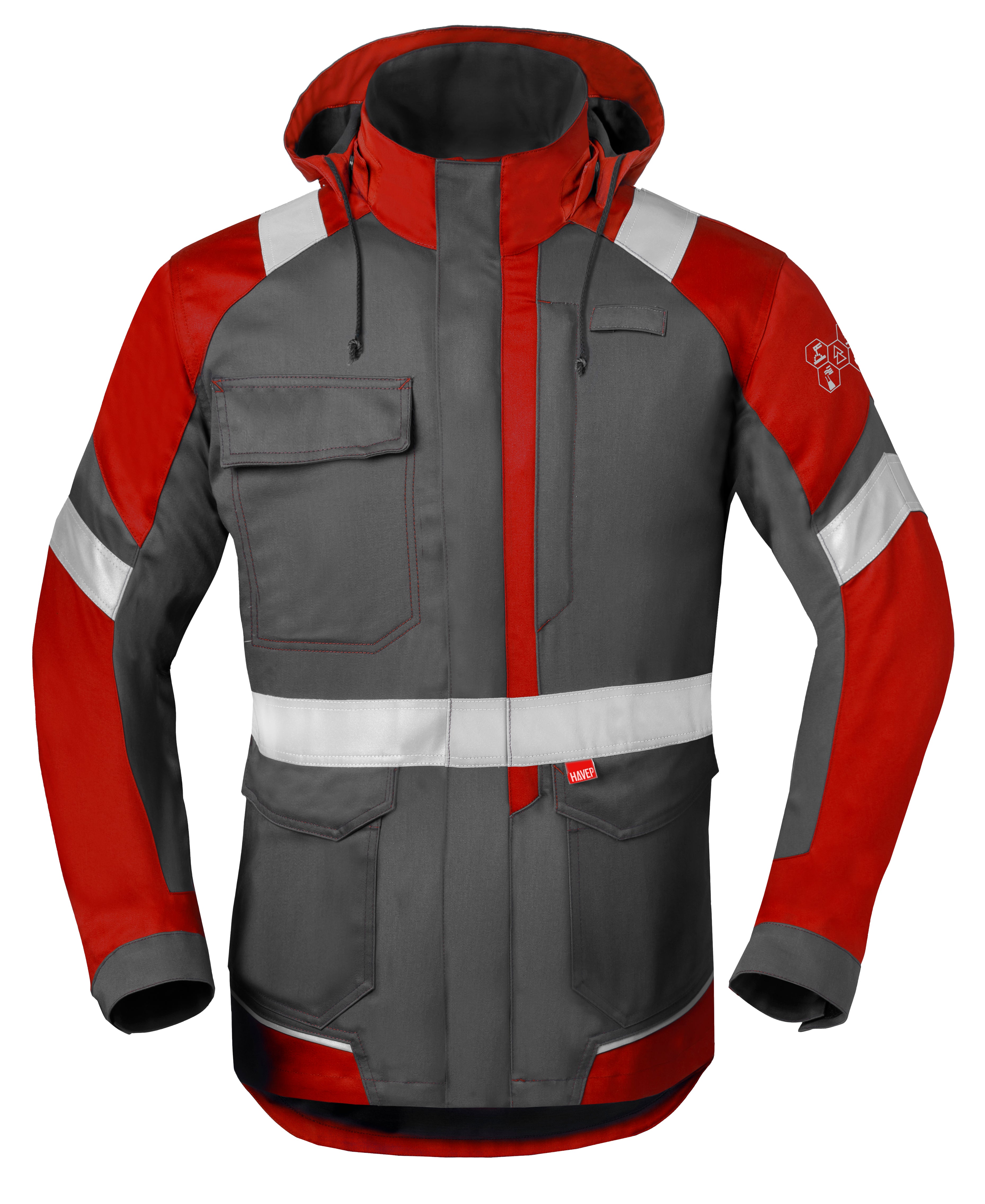 Parka HAVEP® 5-Safety Image+ - charcoal/red