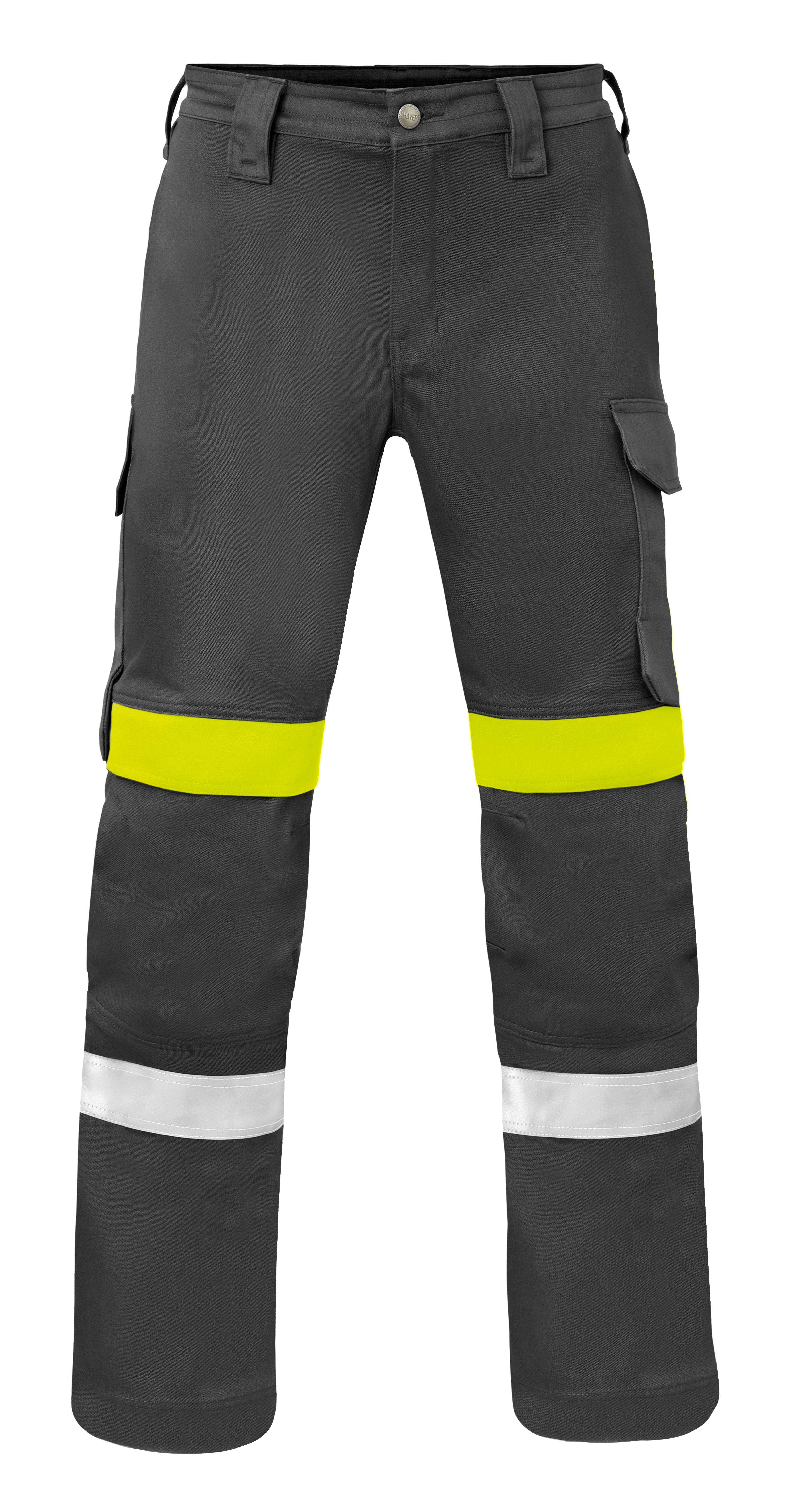 Work Trousers HAVEP® Force+ - charcoal/high vis yellow