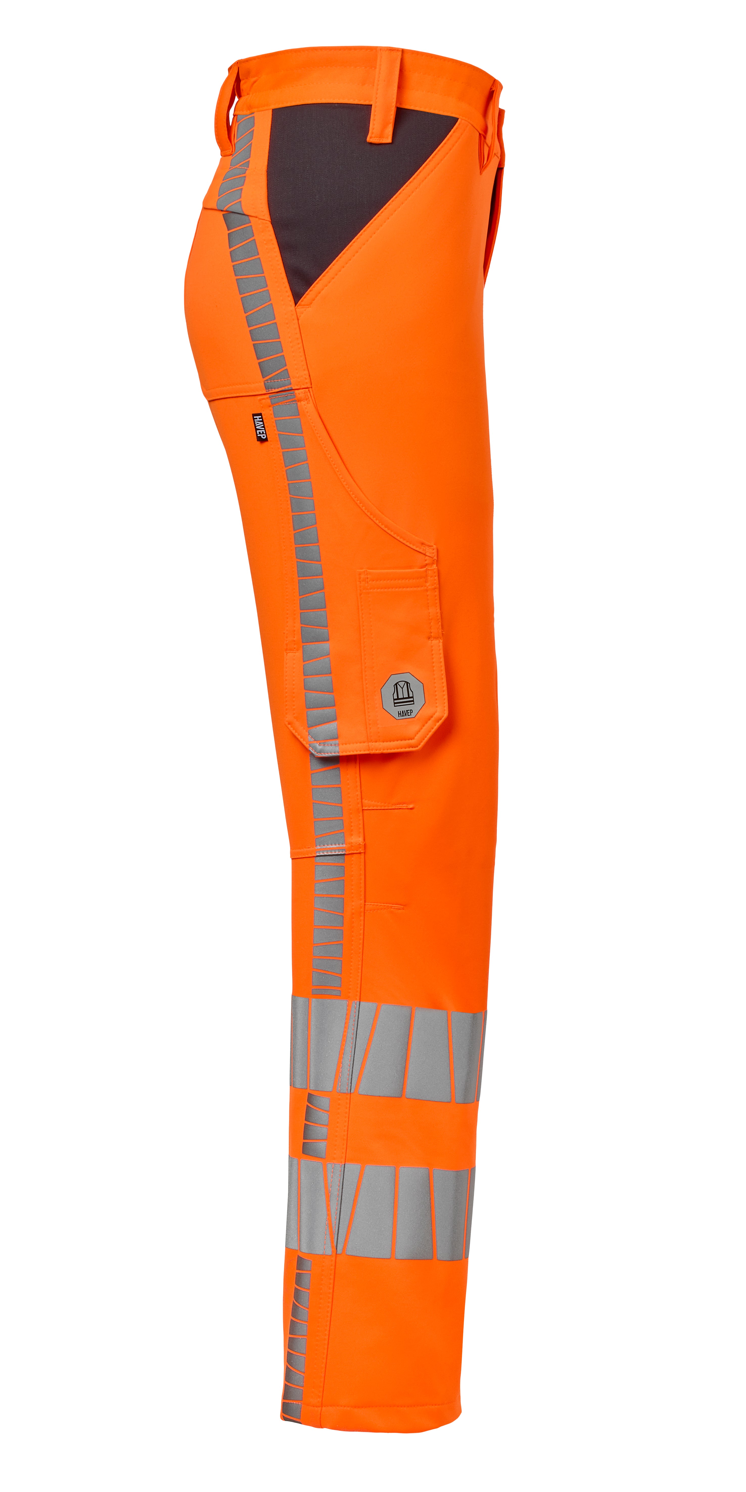 Work Trousers Ladies Stretch HAVEP® RWS+ - high vis orange/charcoal