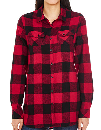 Ladies´ Woven Plaid Flannel Shirt L-Shop