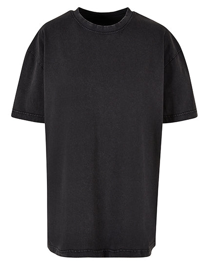 Ladies Oversized Acid Wash Tee