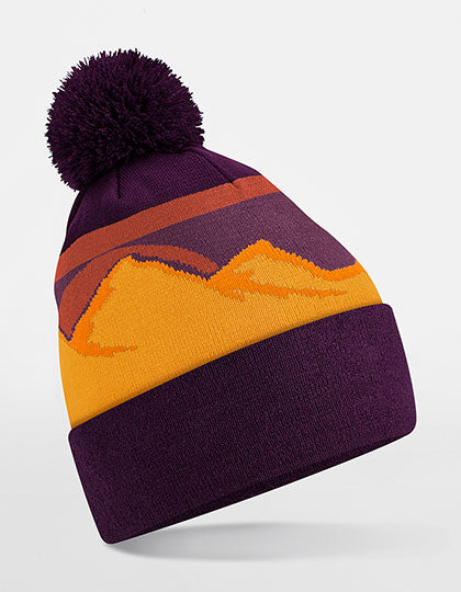 Mountain Peaks Pom Pom Beanie