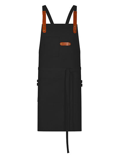 Bib Apron Canvas With Decorative Label L-Shop