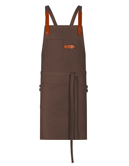 Bib Apron Canvas With Decorative Label L-Shop
