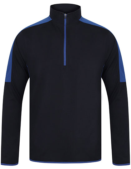 Adults 1/4 Zip Midlayer With Contrast Panelling