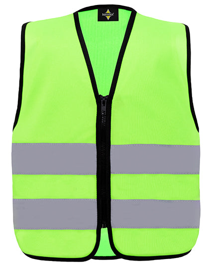 Kids´ Hi-Vis Safety Vest With Front Zipper Aalborg