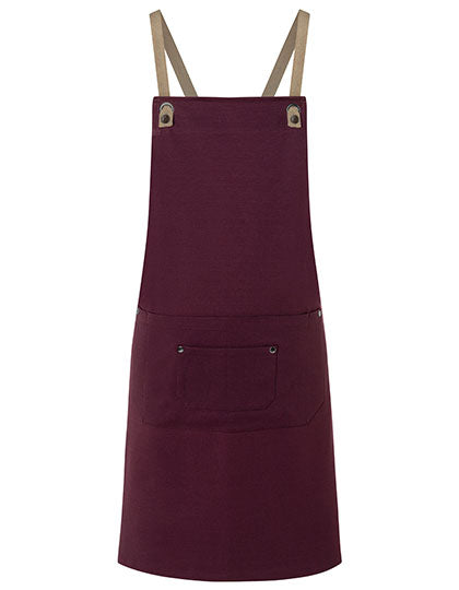 Bib Apron Urban-Nature With Cross Straps And Big Pocket