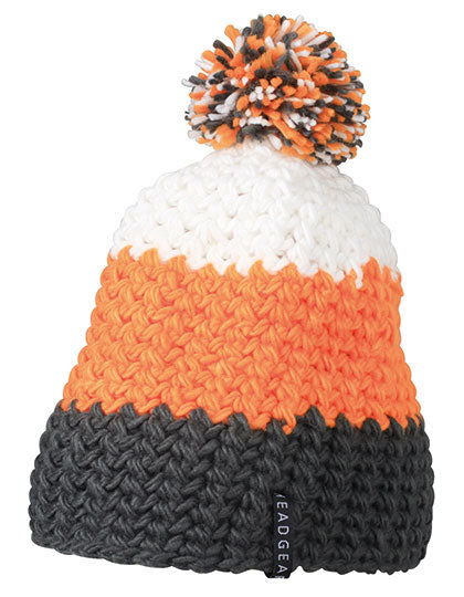 Crocheted Cap With Pompon L-Shop