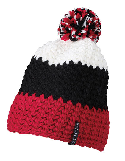 Crocheted Cap With Pompon L-Shop