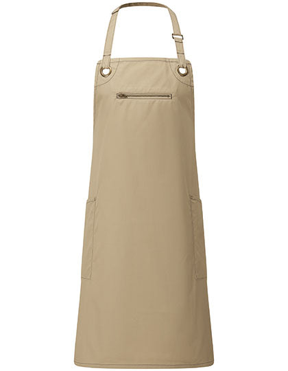 'Barley' Contrast Stitch Bib Apron