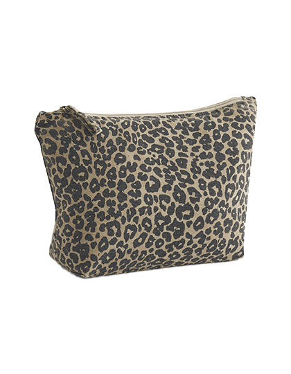 Leopard Print Canvas Accessory Bag L-Shop