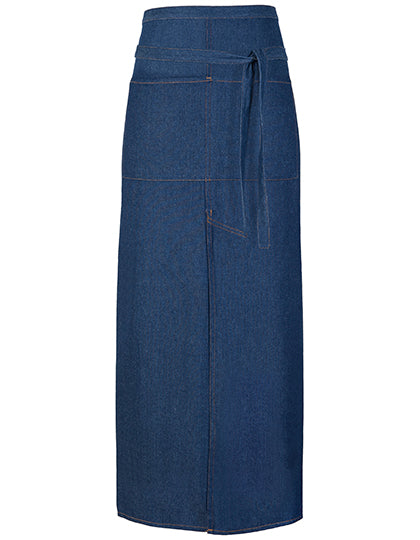 Jeans Bistro Apron With Split and Pocket