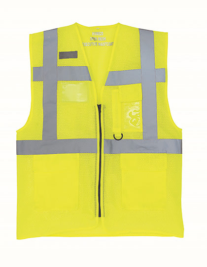 Hi-Vis Top Cool Recycled Open Mesh Executive Waistcoat L-Shop