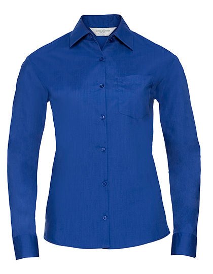 Ladies' Long Sleeve Classic Polycotton Poplin Shirt L-Shop
