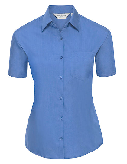 Ladies' Short Sleeve Classic Polycotton Poplin Shirt L-Shop