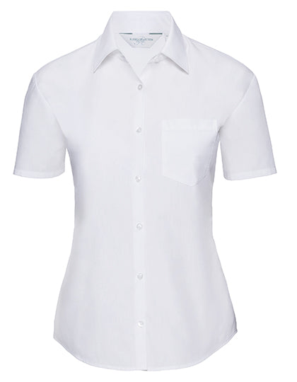 Ladies' Short Sleeve Classic Polycotton Poplin Shirt L-Shop