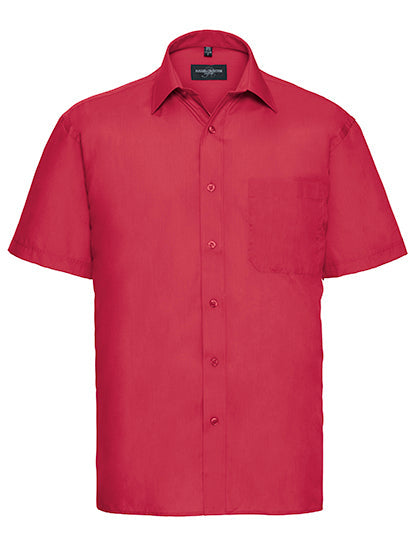 Men's Short Sleeve Classic Polycotton Poplin Shirt L-Shop