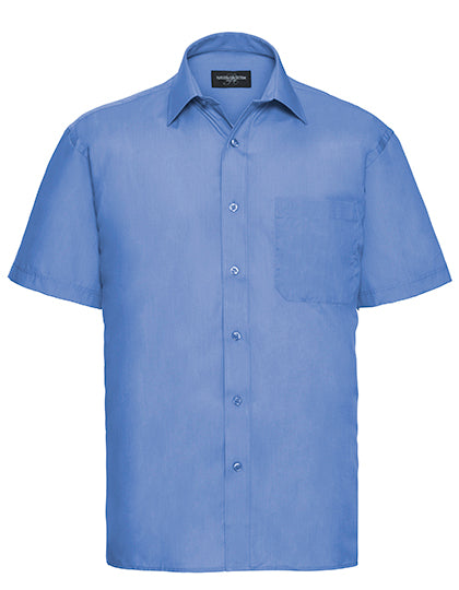 Men's Short Sleeve Classic Polycotton Poplin Shirt L-Shop