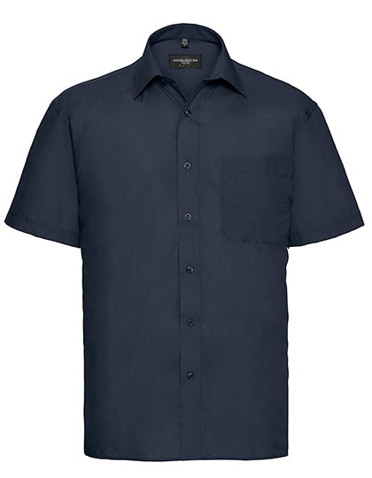 Men's Short Sleeve Classic Polycotton Poplin Shirt L-Shop