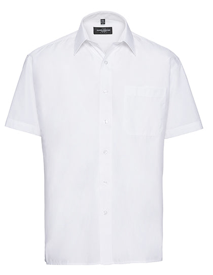 Men's Short Sleeve Classic Polycotton Poplin Shirt L-Shop
