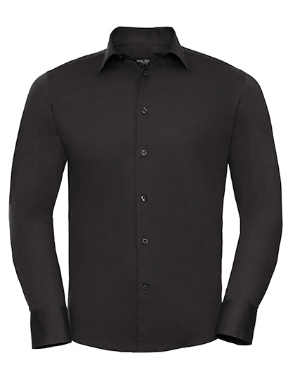 Men's Long Sleeve Fitted Stretch Shirt L-Shop