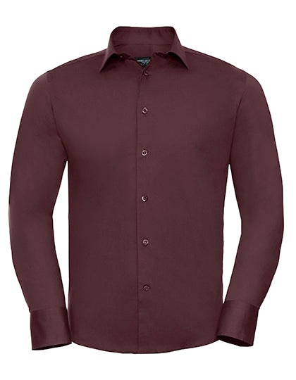Men's Long Sleeve Fitted Stretch Shirt L-Shop