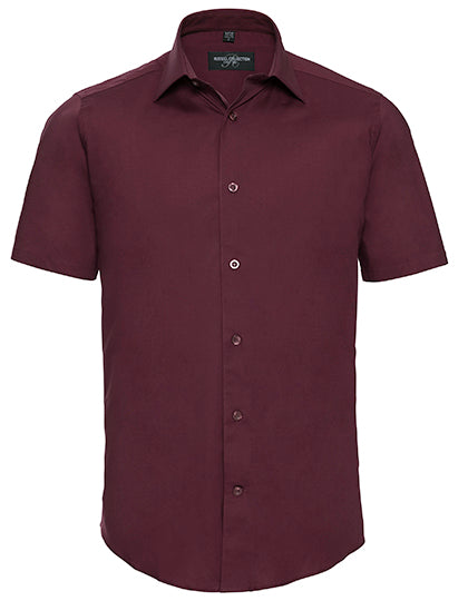 Men's Short Sleeve Fitted Stretch Shirt L-Shop