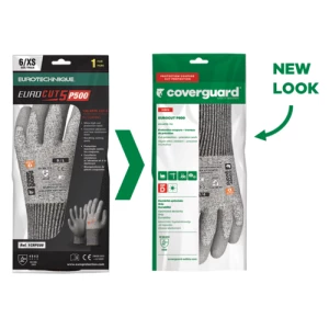 EUROCUT P500 CUT D gloves, PU grey coated palm, S.