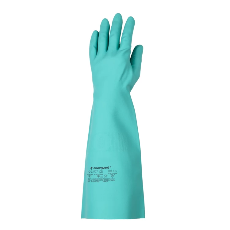 EUROCHEM 5540 Sup. green nitrile gloves, 45cm, 0,56mm, S.