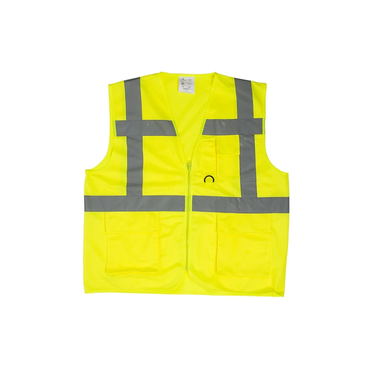 Waistcoat Yellow fluo multi function