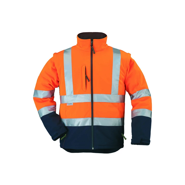 Jacket STATION orange fluo navy