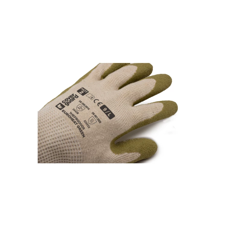 EUROHEAT GREEN gloves, white recyc cot/PE latex *CAR*, S.