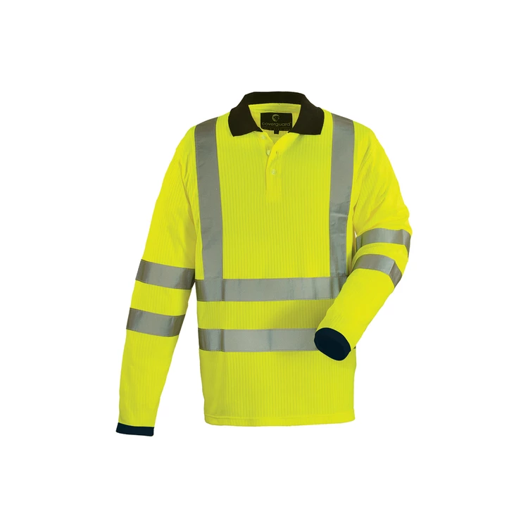 Polo YARD hi-viz long sleeve yellow