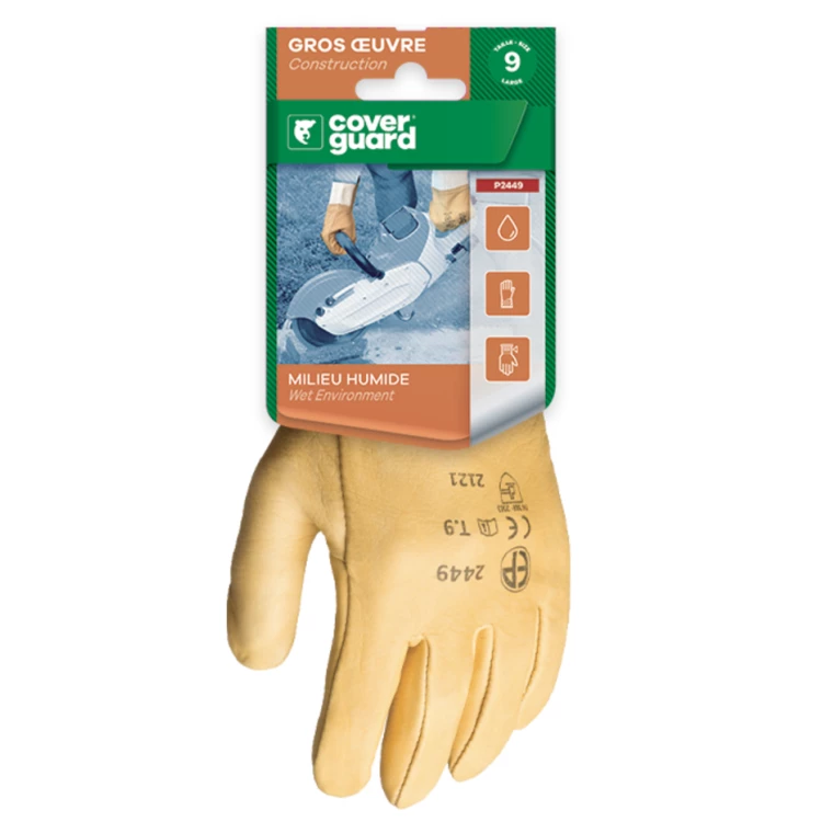 EUROSTRONG 2450 gloves, water rep cow grain,*CAR*, S.