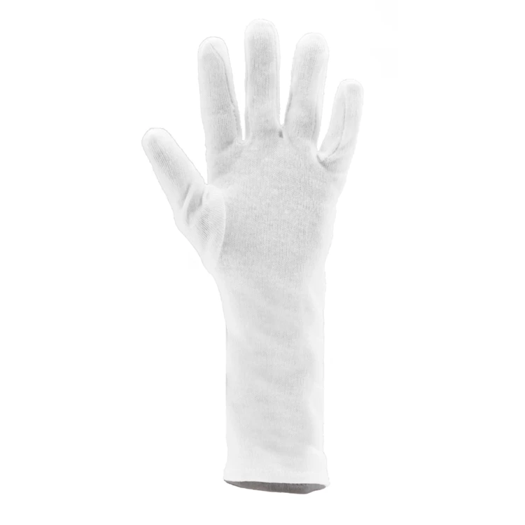 EUROLITE 4152 white cotton gloves, hemmed/Fourch, 40cm, S.10