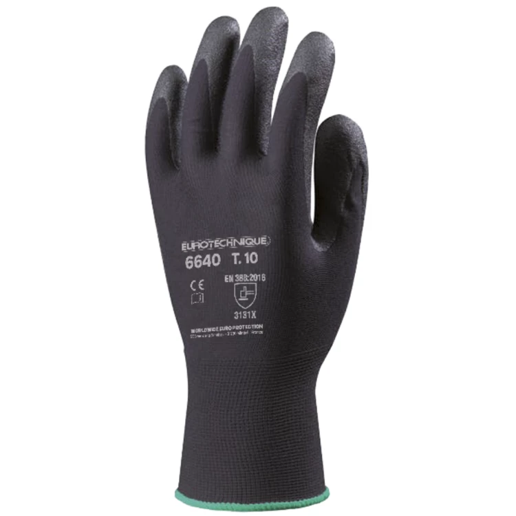 EUROLITE 6640, blck nylon gloves, black PVC foam *CAR*, S.