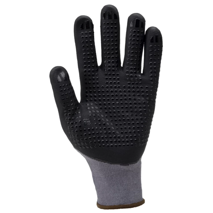 EUROLITE 15N600D gloves, nitrile coating palm+dots, S.