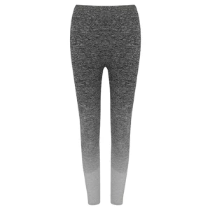 Ladies\u0027\u0020Seamless\u0020Fade\u0020Out\u0020Leggings - Dark Grey - Light Grey Marl